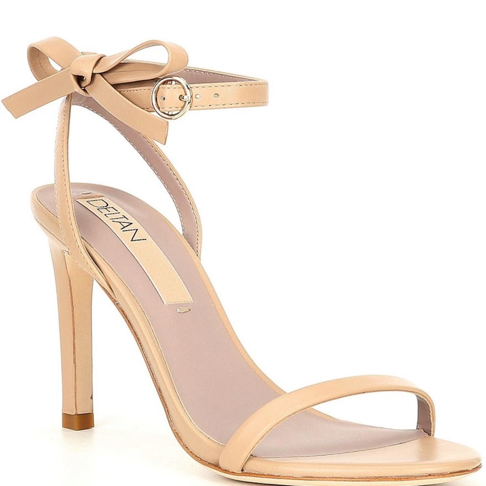 Deltan Miranda Leather Ankle Bow Dress Sandals